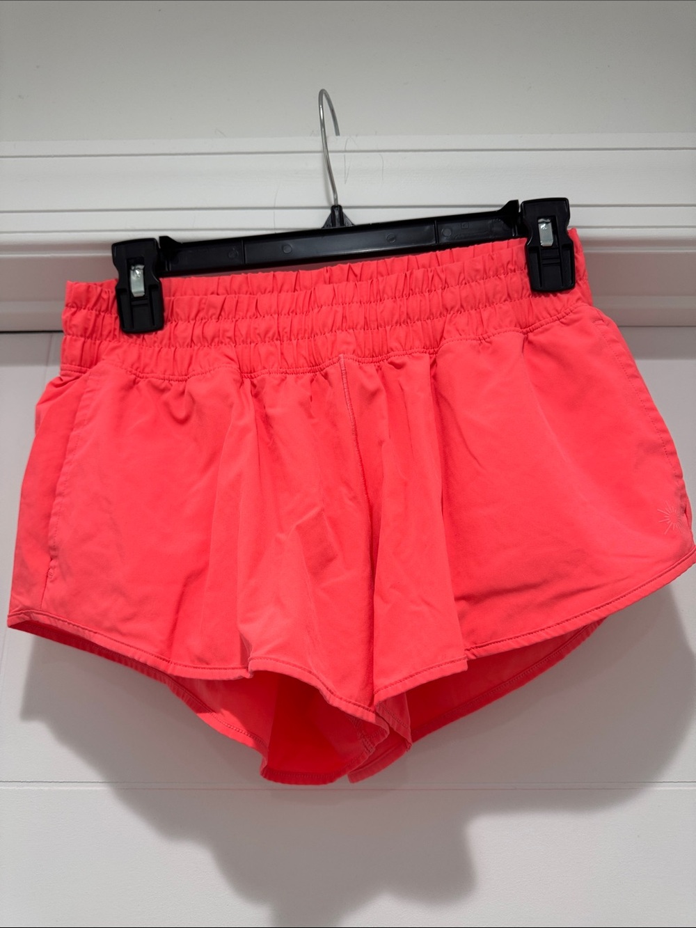 Offline by Aerie Coral Elastic-Waist Running Shorts